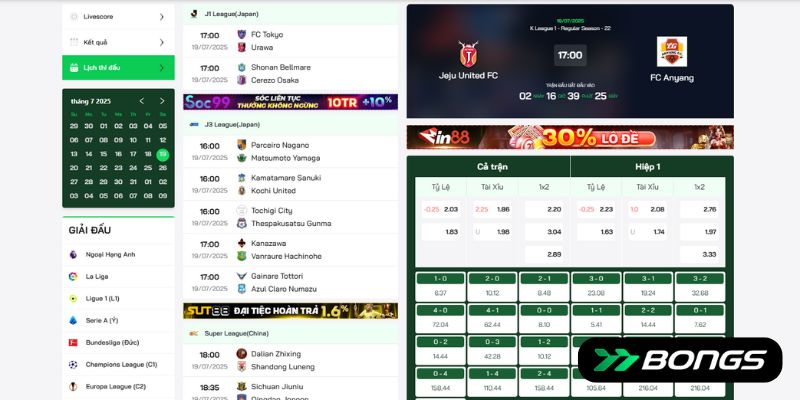 Soi kèo nhà cái trận Jeju SK vs Anyang ngày 19/7